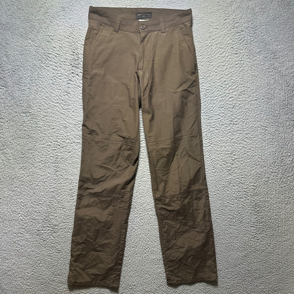 Banana‎ Republic Ryan Fit Quechua Pants Mens 28 Brown Cotton Nylon Straight Leg